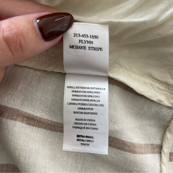 Rails Flynn Mojave Stripe Blazer White Tan Size XS - Picture 6 of 9